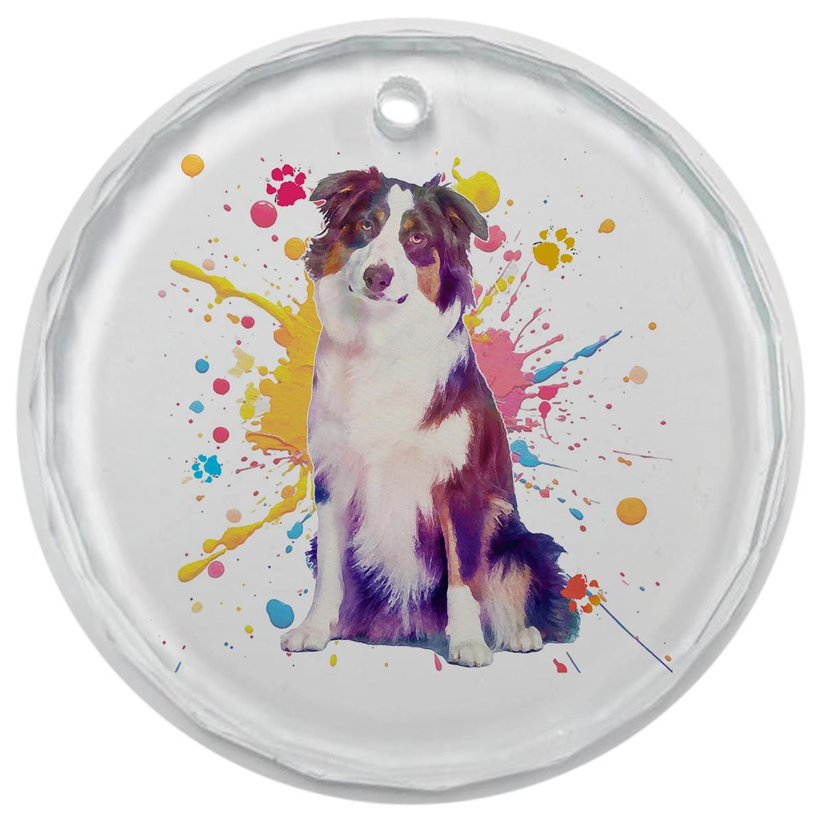 3.5" Glass Ornament Australian Shepherd by Dicksons