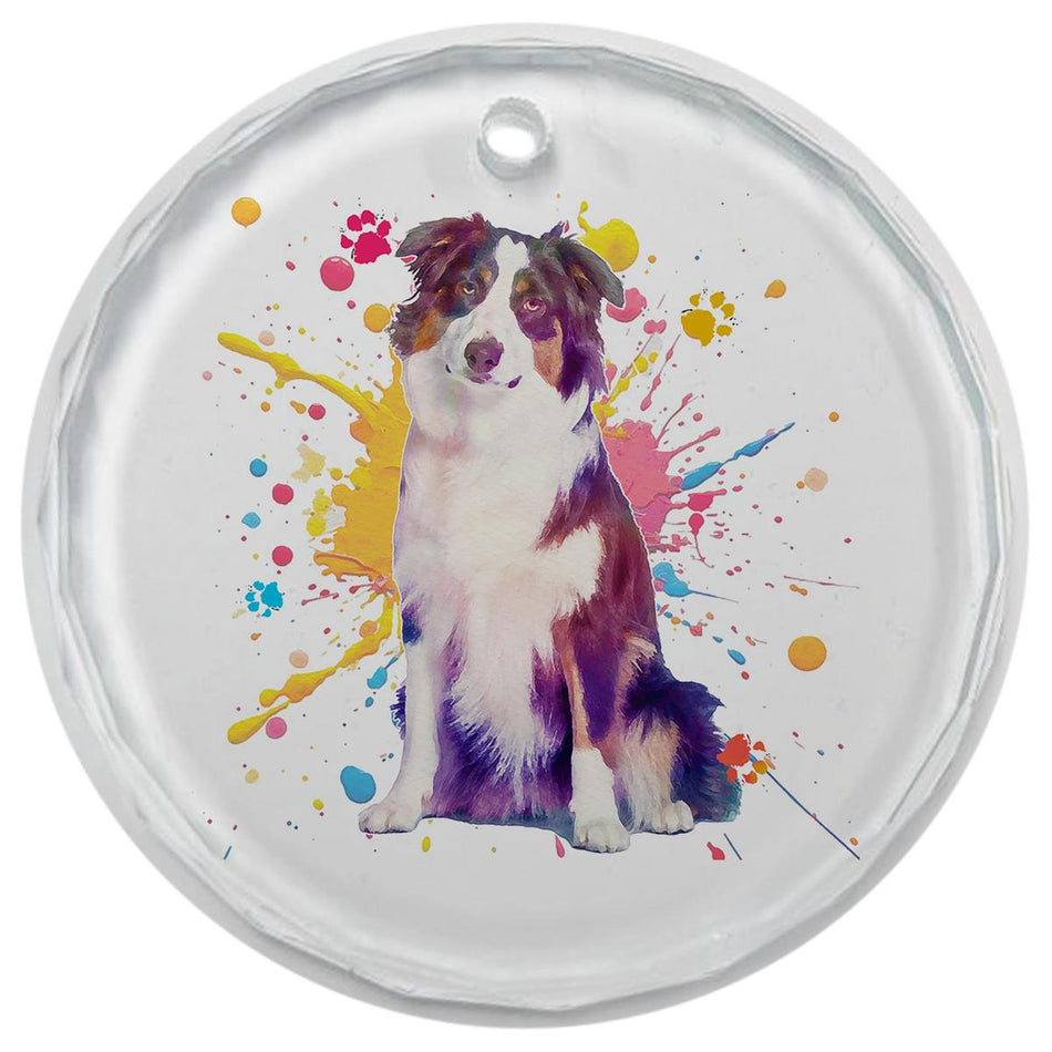 3.5" Glass Ornament Australian Shepherd by Dicksons