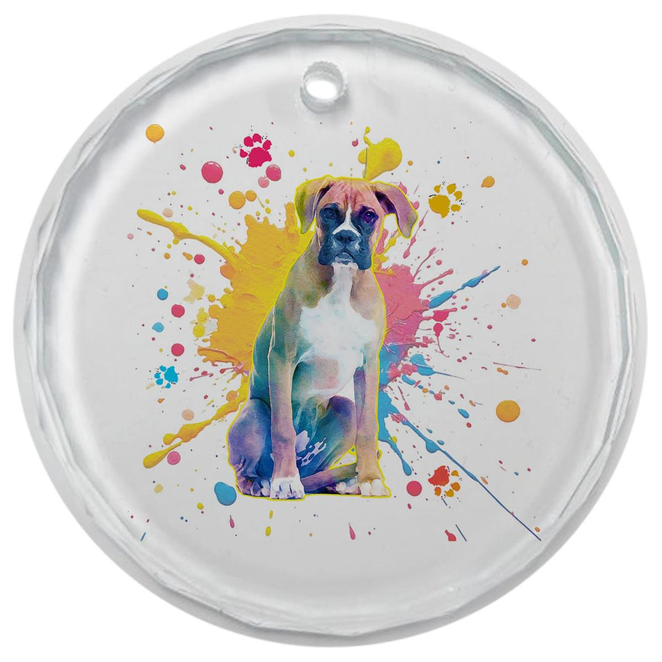 3.5" Glass Ornament Boxer Dog by Dicksons