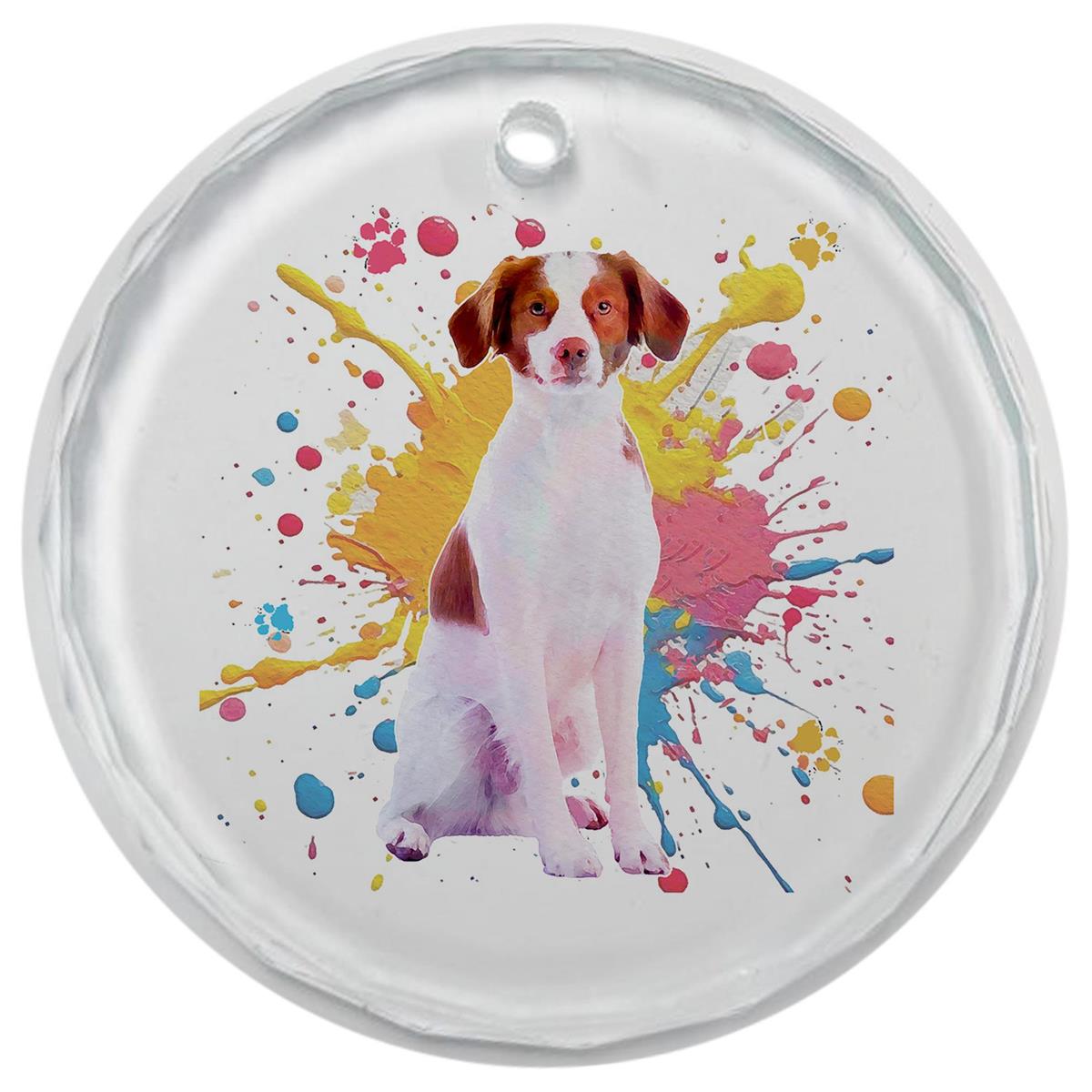 3.5" Glass Ornament Brittany Spaniel by Dicksons