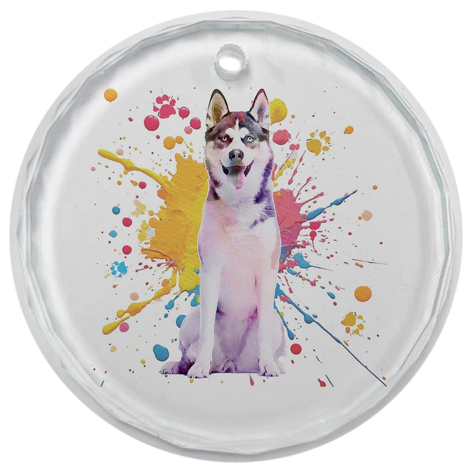 3.5" Glass Ornament Siberian Husky by Dicksons