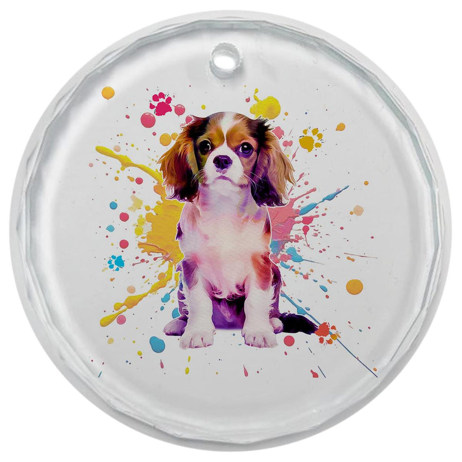 3.5" Glass Ornament King Charles Spaniel by Dicksons