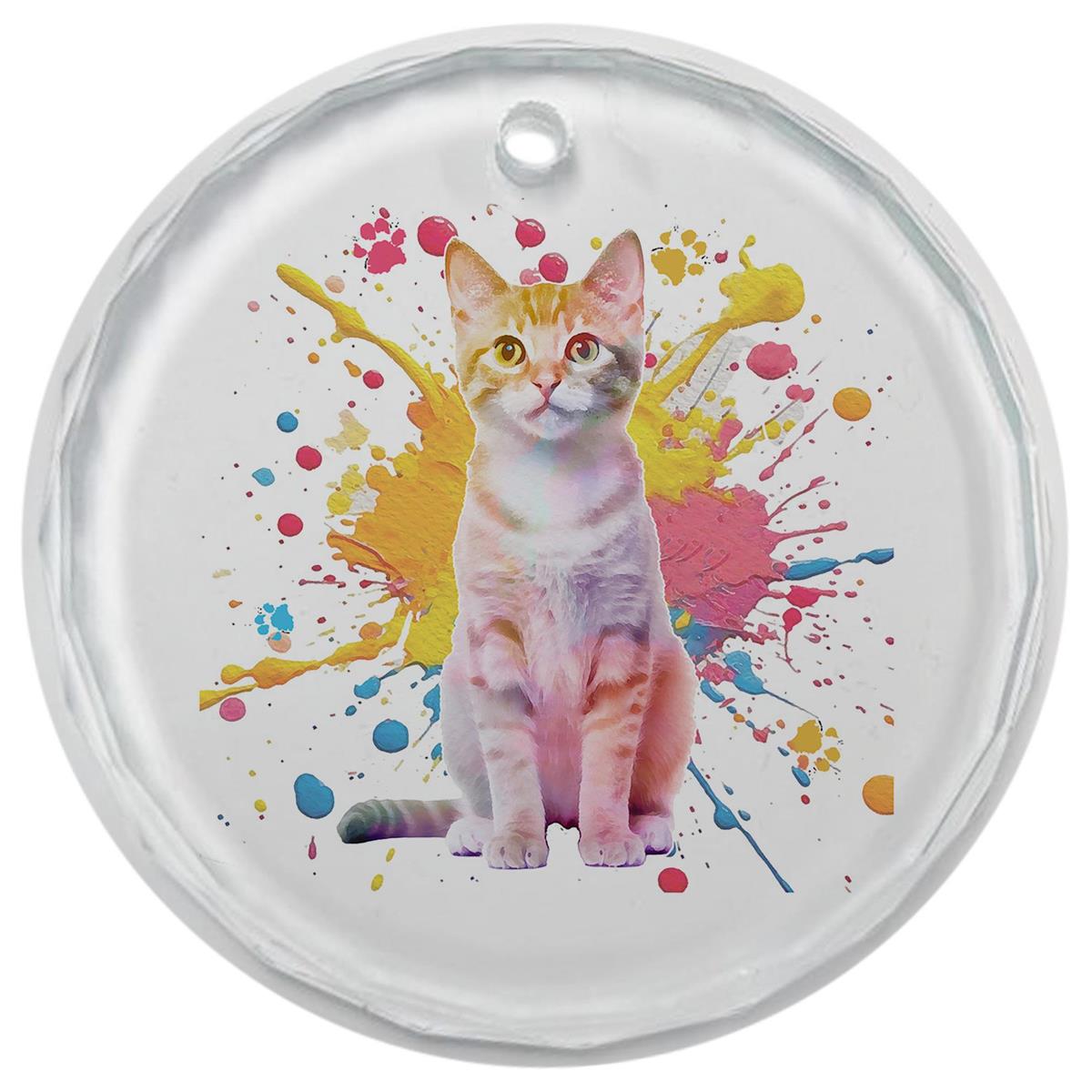 3.5" Glass Ornament Tabby Cat by Dicksons