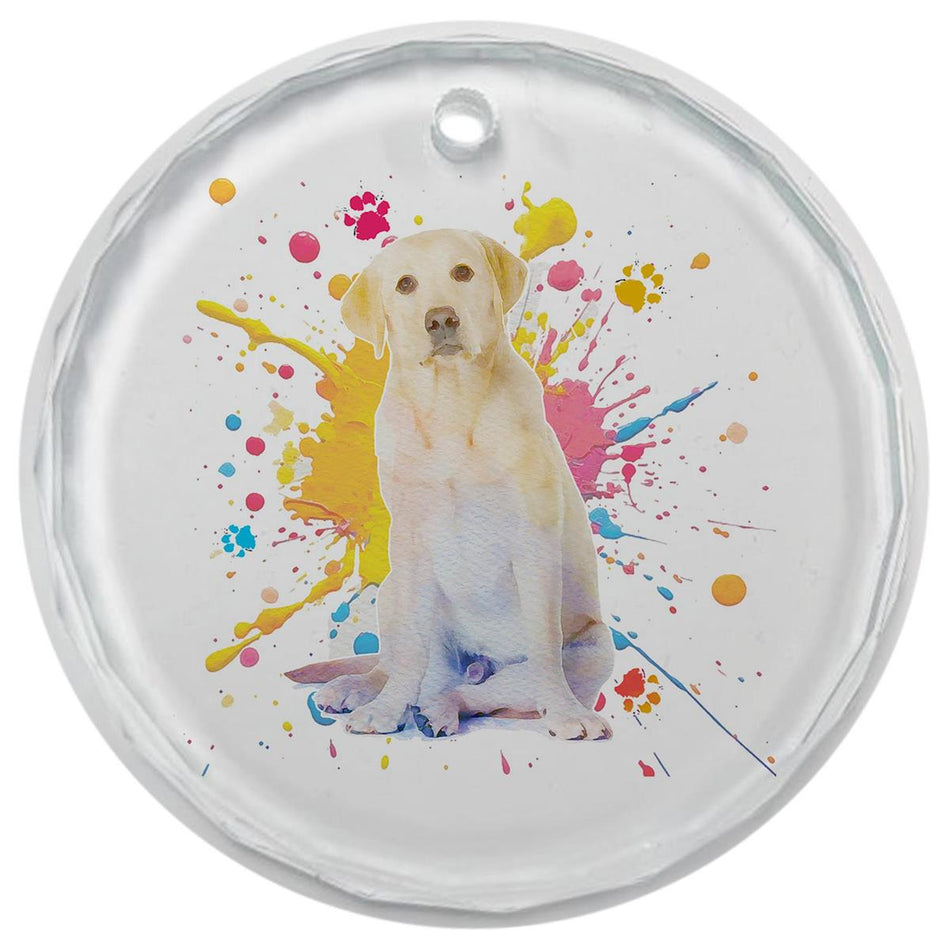 3.5" Glass Ornament Yellow Labrador by Dicksons