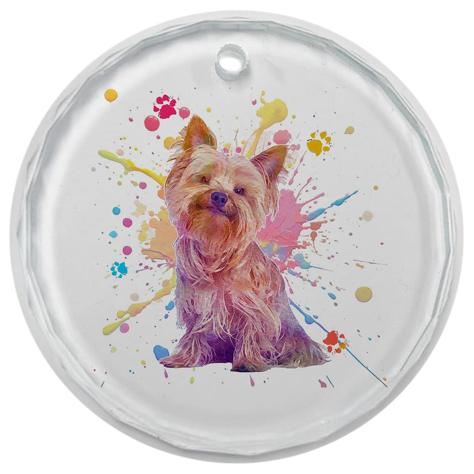 3.5" Glass Ornament Yorkshire Terrier by Dicksons
