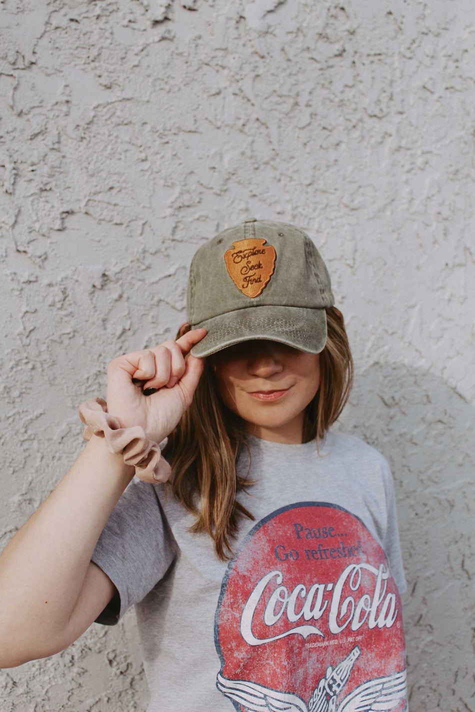 Cap Explore Seek Find Prewashed Green