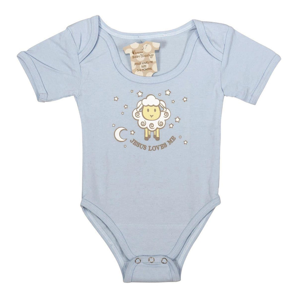 Baby Shirt 3-6MO Blu Jesus Love Me Cotn by Dicksons