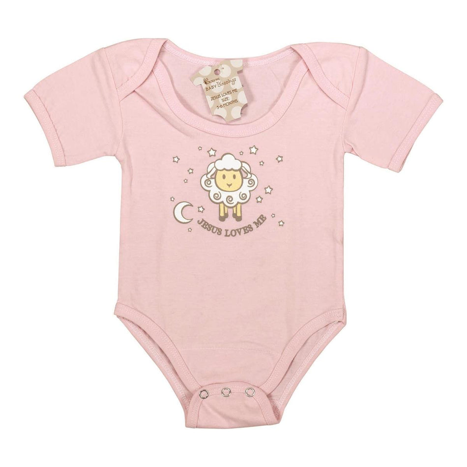 Baby Shirt 3-6MO Pnk Jesus Love Me Cotn by Dicksons