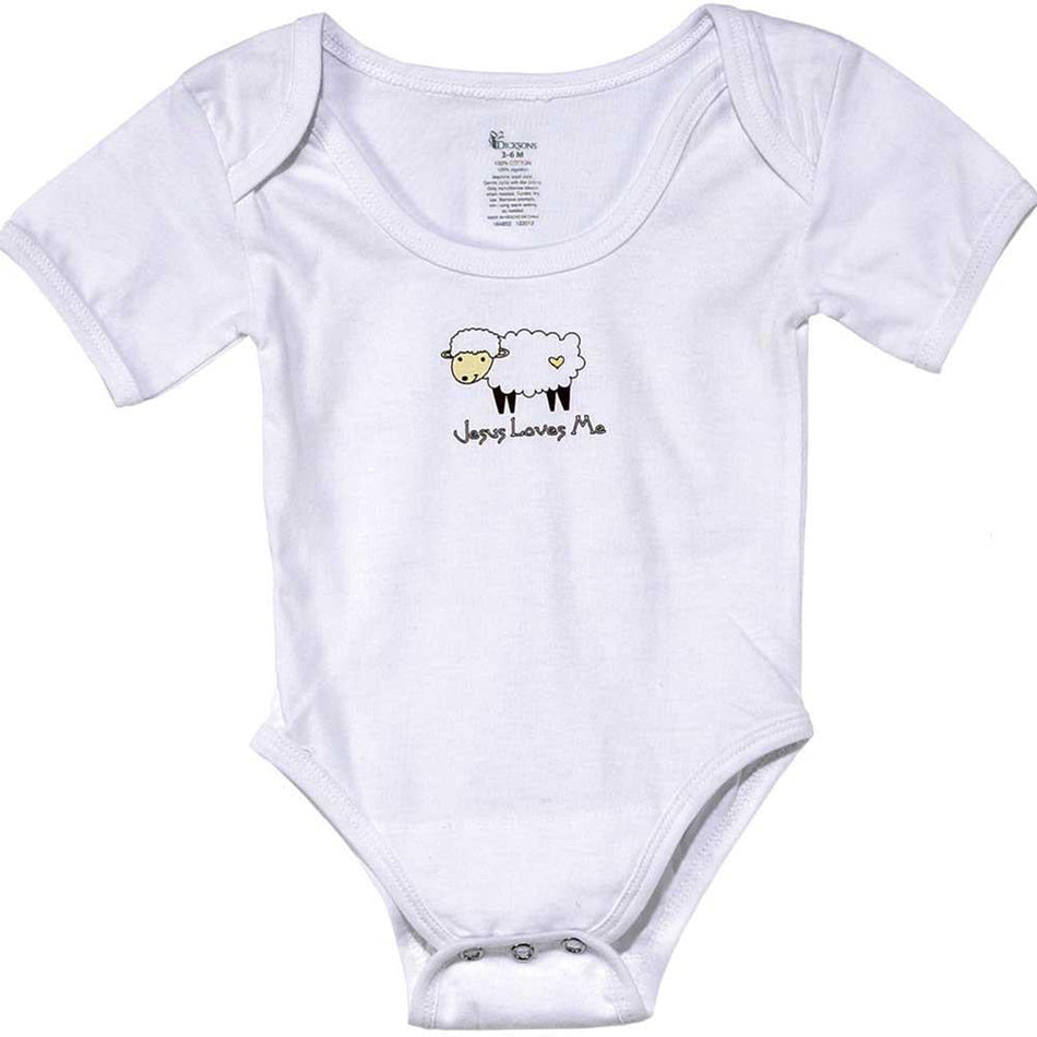 Baby Shirt Jesus Loves Me 6-12mo White by Dicksons