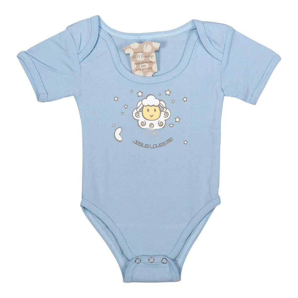 Baby Shirt 6-12MO Blu Jesus Love Me Cotn by Dicksons