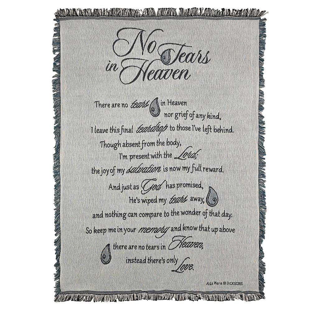 No Tears Tapestry Throw Blanket by Dicksons
