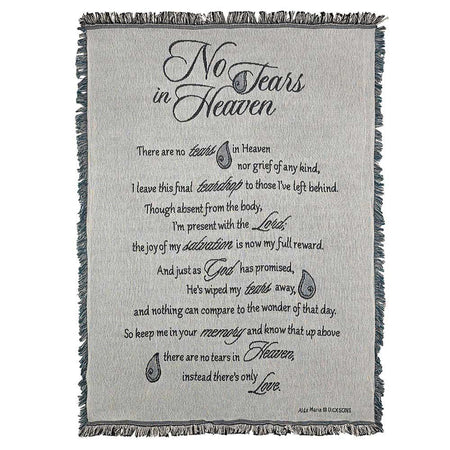No Tears Tapestry Throw Blanket by Dicksons