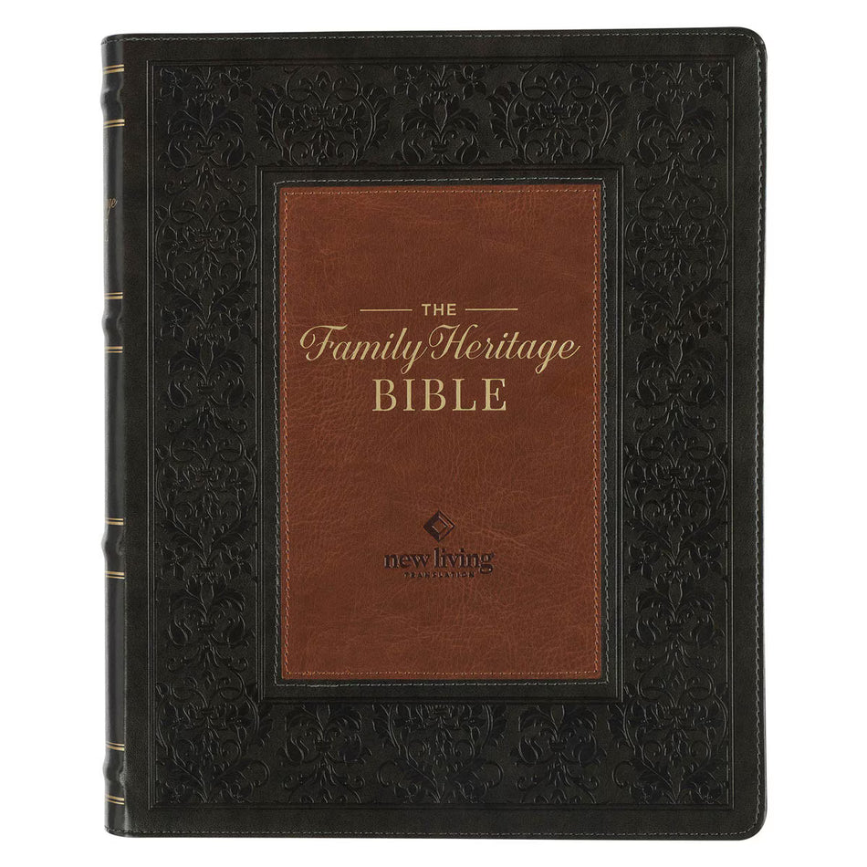 Two-tone Brown Faux Leather Family Heritage Bible