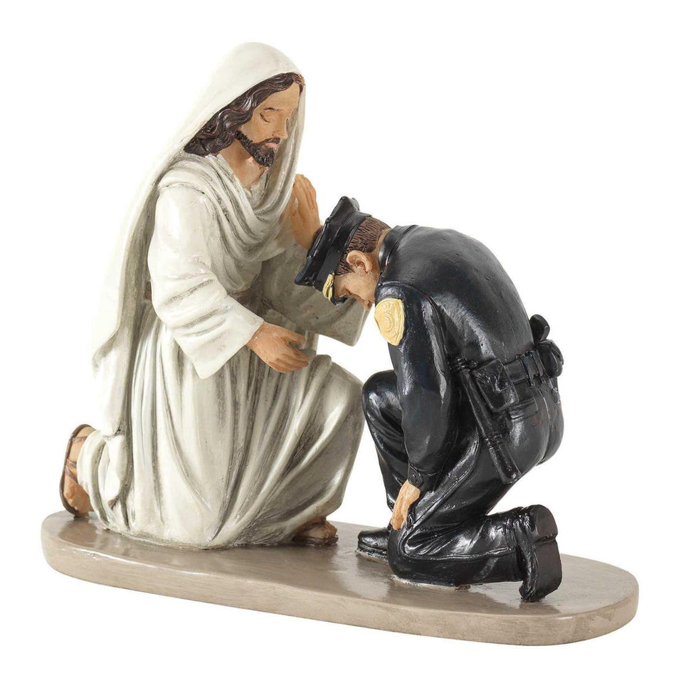 Figurine Jesus and Police Officer by Dicksons