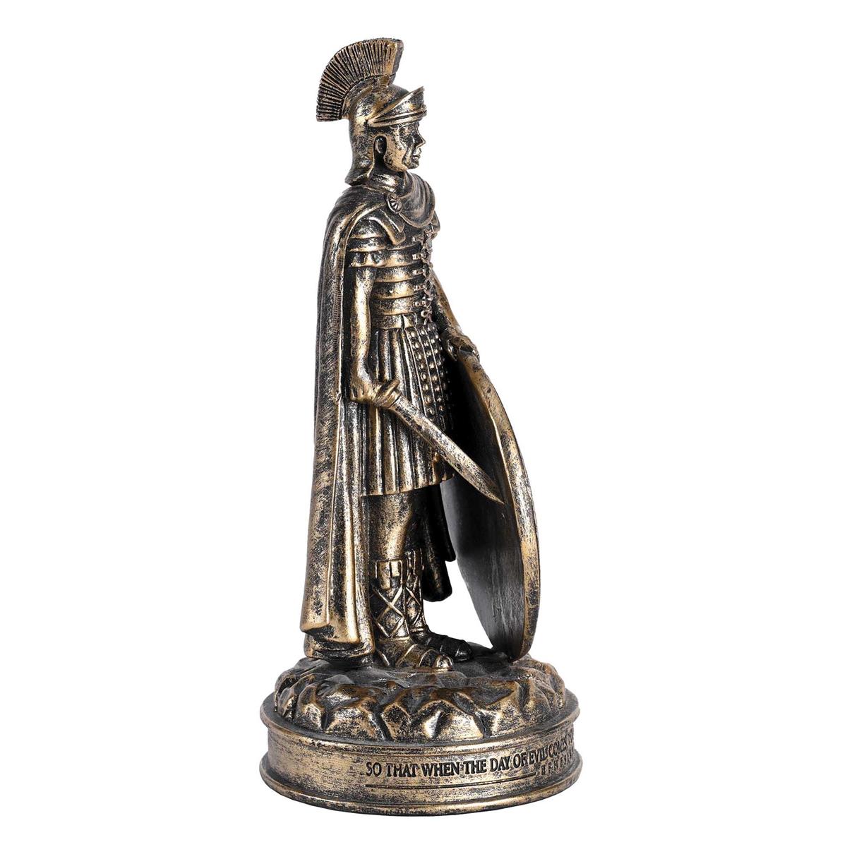 Full Armor of God Ephesians 6:14-17 Gold and Black Resin Collectible Figurine by Dicksons, product view 2