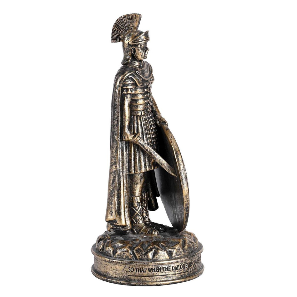 Full Armor of God Ephesians 6:14-17 Gold and Black Resin Collectible Figurine by Dicksons, product view 2