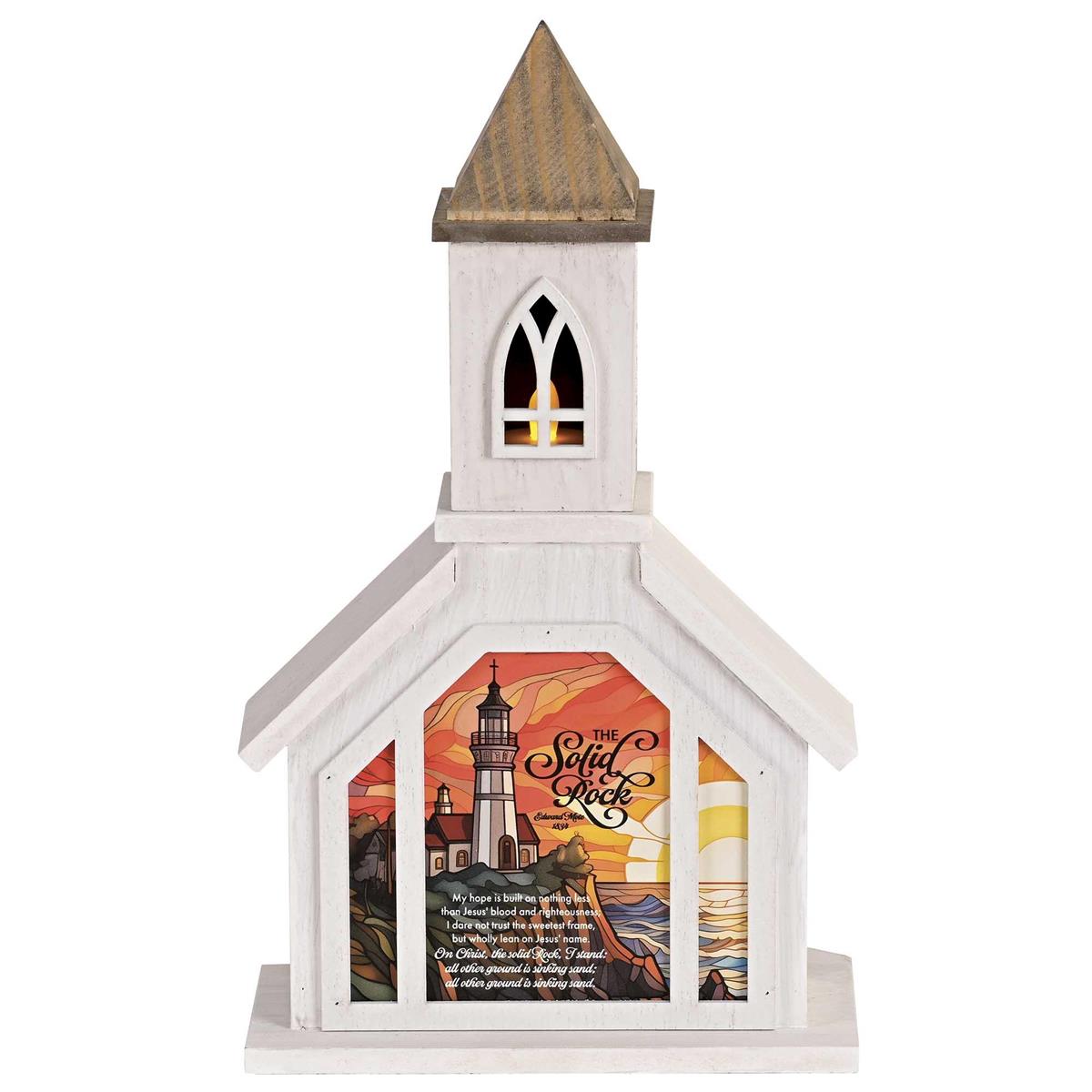 Church Figurine The Solid Rock 13H by Dicksons