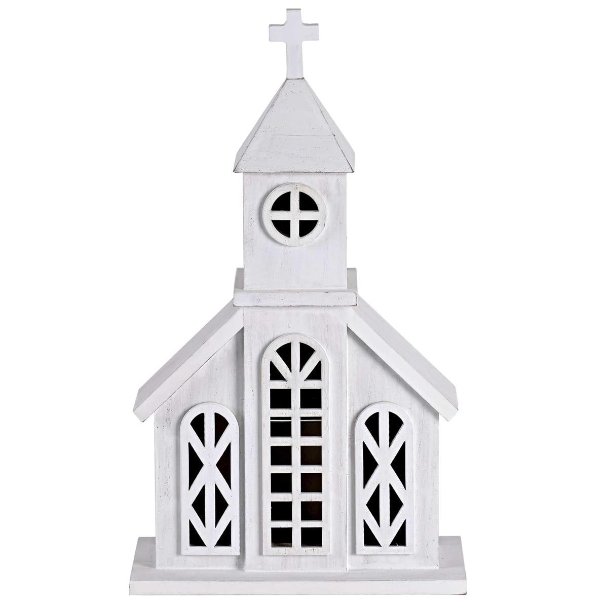 Christmas Tabletop Figurine Festive Holiday Décor 7.75 x 13.5 Inch Wood White by Dicksons