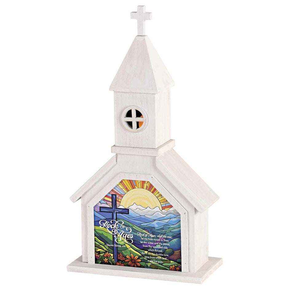 Church Figurine Rock Of Ages 14.5H by Dicksons, product view 2