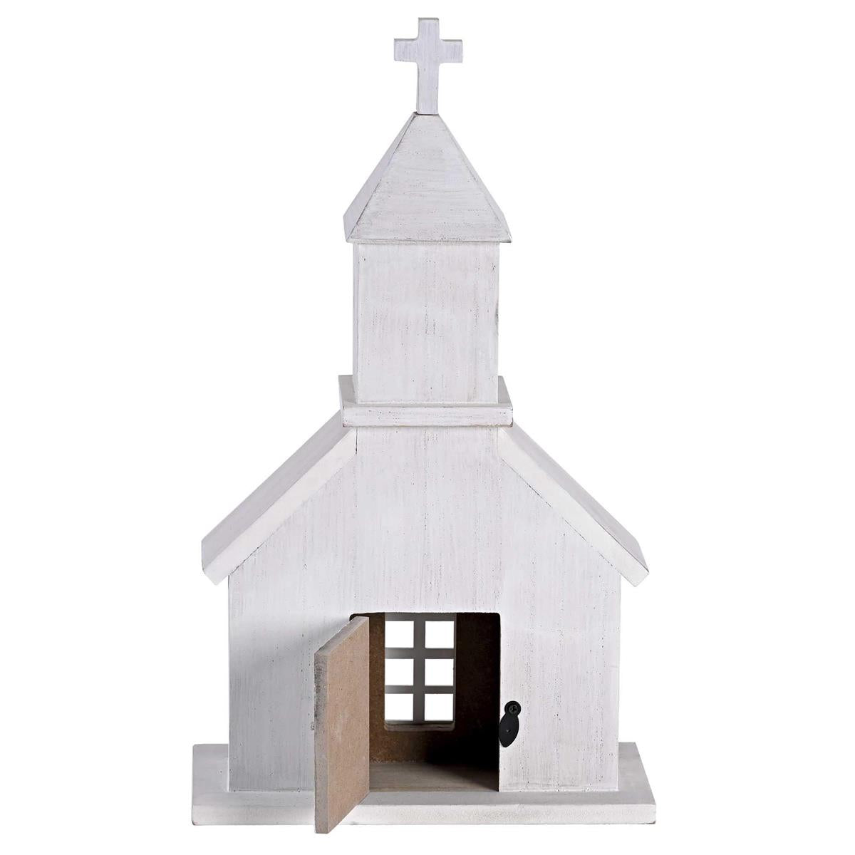 Christmas Tabletop Figurine Festive Holiday Décor 7.75 x 13.5 Inch Wood White by Dicksons, product view 4