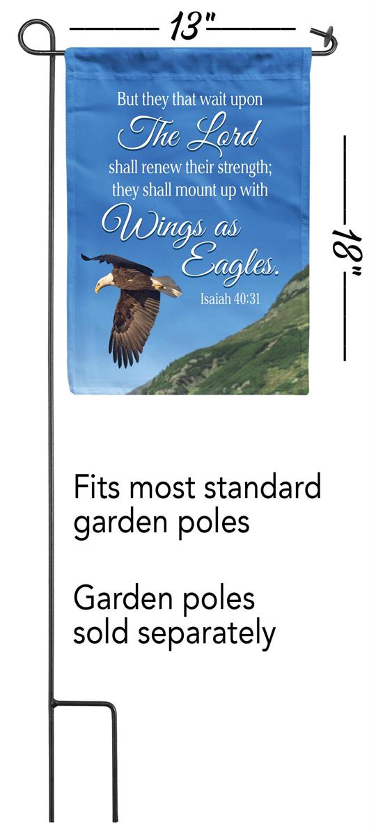 Flag Eagle Isaiah 40:31 Polyester 13x18 by Dicksons, product view 2