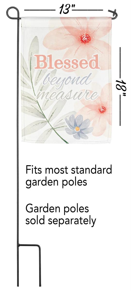 Blessed Beyond Measure Floral Pattern Outdoor Decoration Multicolor 13 x 18 by Dicksons, product view 2