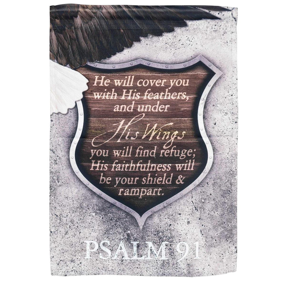 Flag Psalm 91 Eagle 13x18 by Dicksons