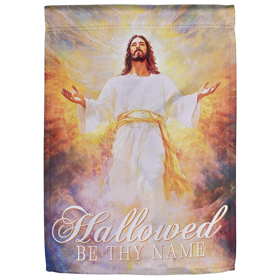 Jesus Hallowed Be Thy Name 18 x 13 Inch White and Yellow Polyester Weather by Dicksons