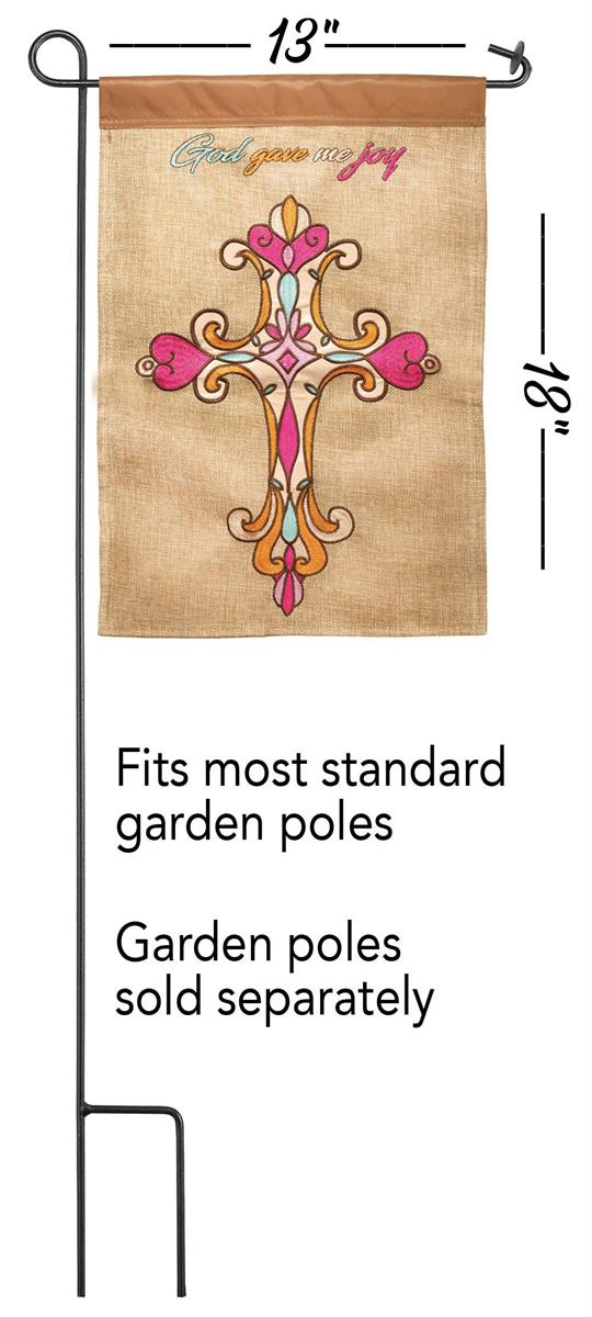 Flag God Gave Me Joy Burlap 13x18 by Dicksons, product view 2