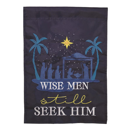 Flag Wise Men Polyester 13x18, one of the items in the Christmas Garden Flag Set of Four, 13 by 18 Inch. A photograph of the assembled set is pending.