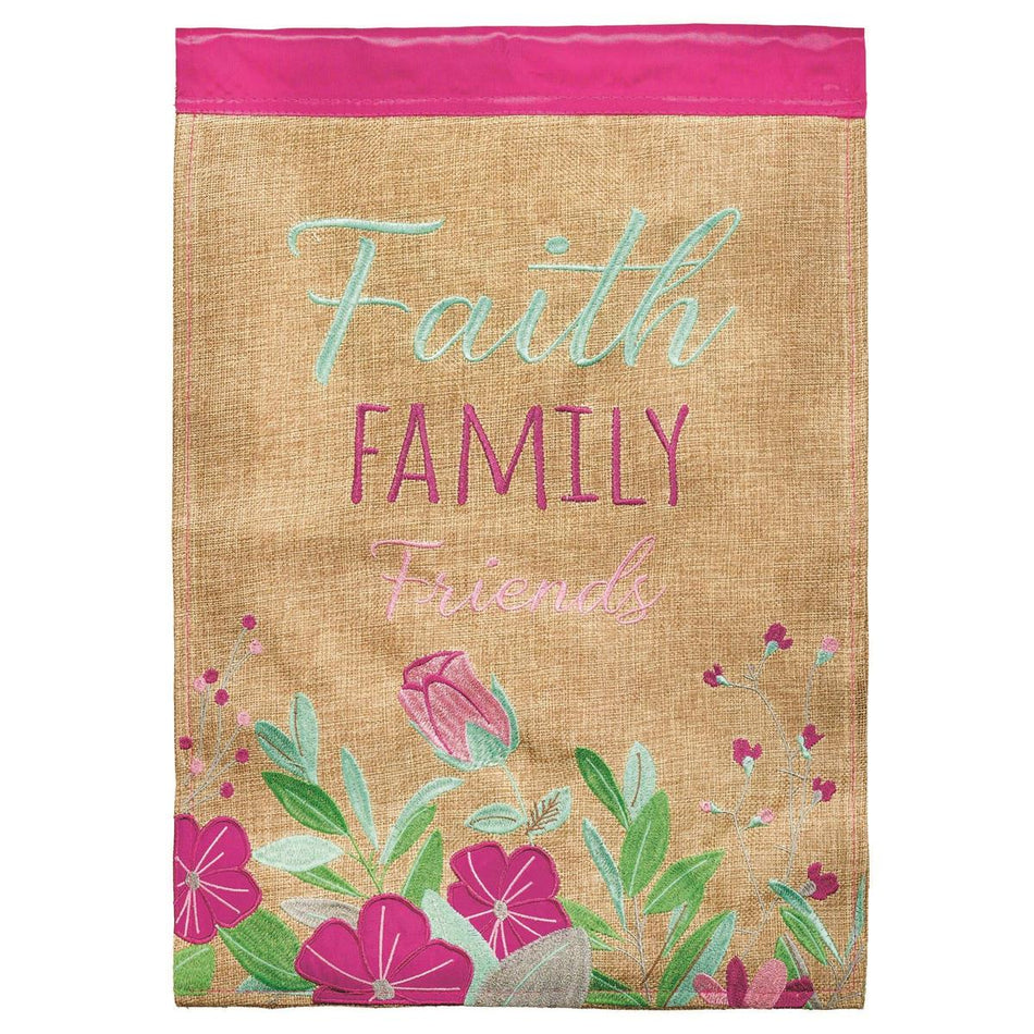 Flag Faith Family Friends 13x18 by Dicksons