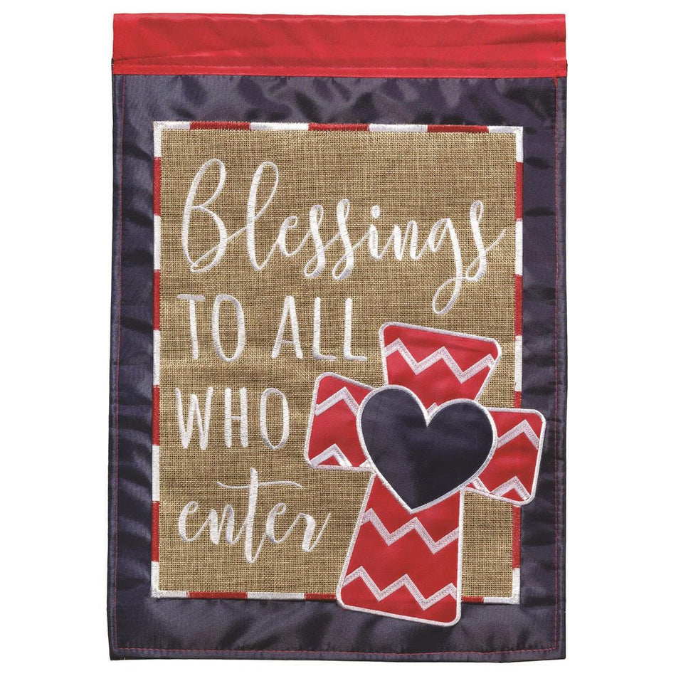 Flag Blessings To All Polyester 13x18 by Dicksons