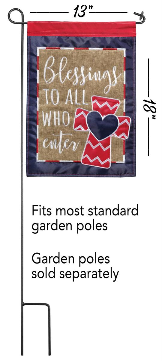 Flag Blessings To All Polyester 13x18 by Dicksons, product view 2