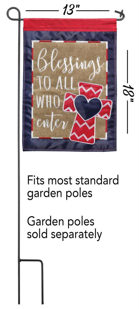 Flag Blessings To All Polyester 13x18 by Dicksons, product view 2