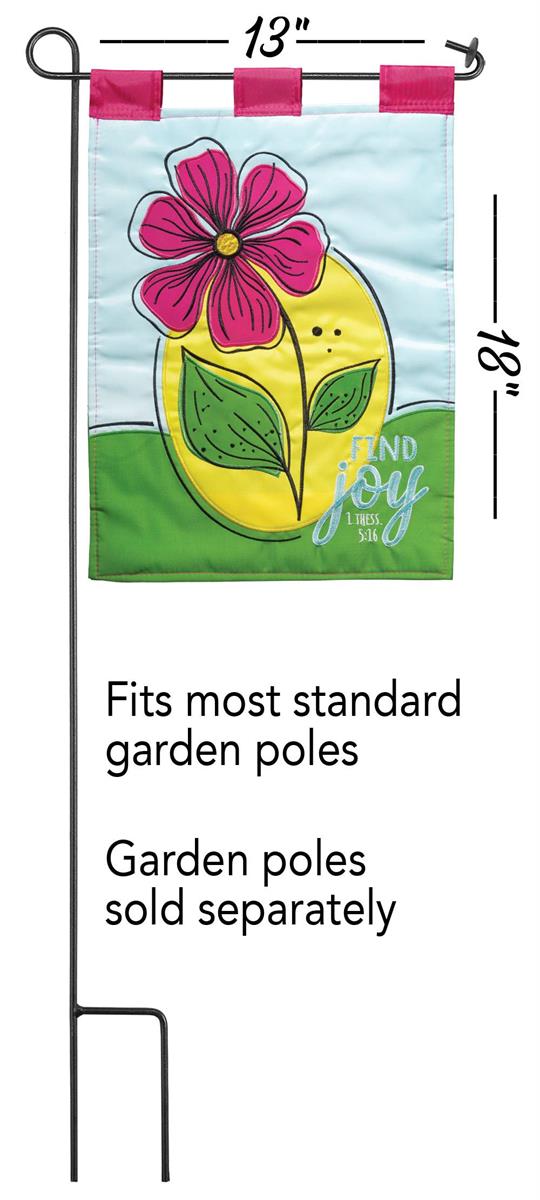 Flag Find Joy Polyester 13x18 by Dicksons, product view 2