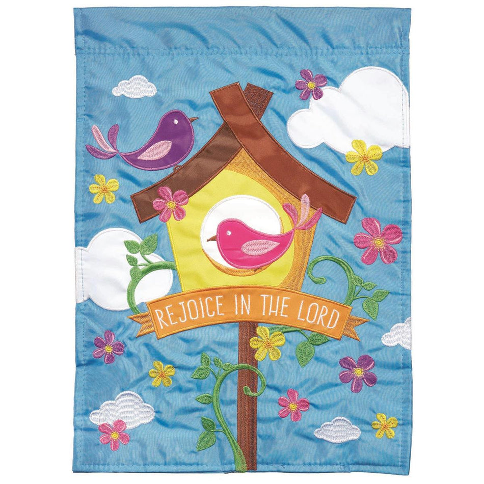 Flag Rejoice In The Lord Polyester 13x18 by Dicksons