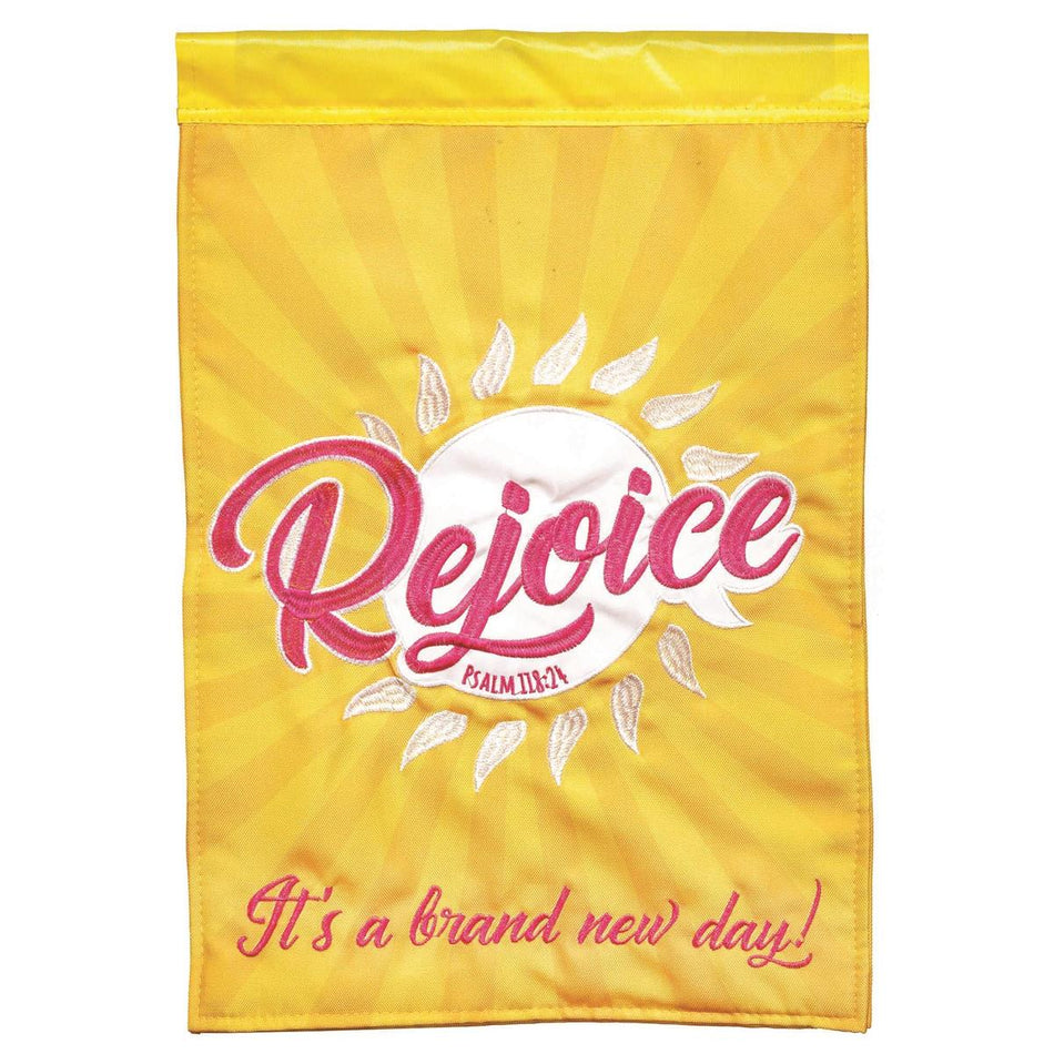 Flag Rejoice Psalm 118:24 13x18 by Dicksons