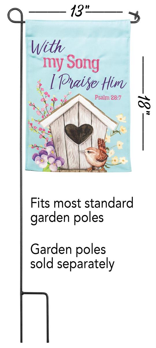 Flag Birdhouse Psalm 28:7 13x18 by Dicksons, product view 2