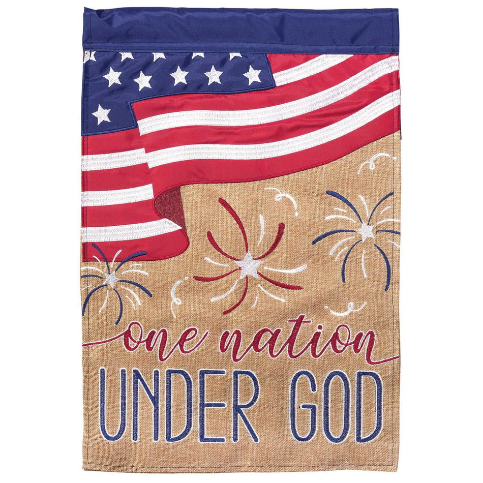 Flag One Nation Under God Waving 13x18 by Dicksons