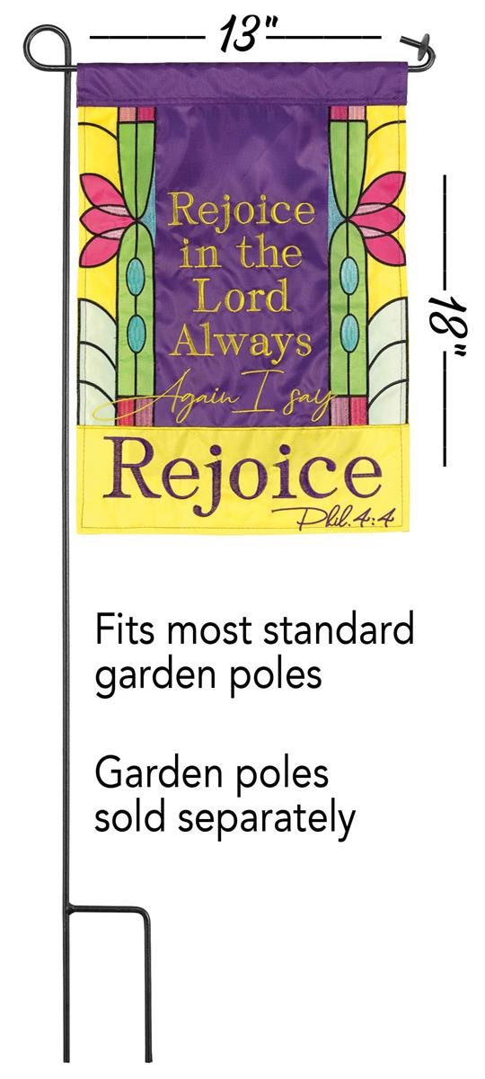 Flag Rejoice Phil 4:4 Polyester 13x18 by Dicksons, product view 2