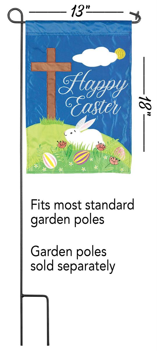 Flag Cross Bunny Happy Easter 13x18 by Dicksons, product view 2