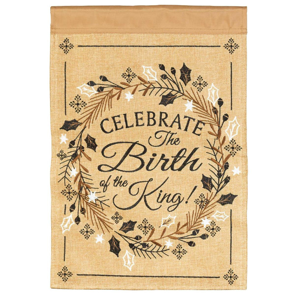 Birth Of The King Tan and Brown 18 x 13 Inch Christmas Outdoor Garden Flag by Dicksons
