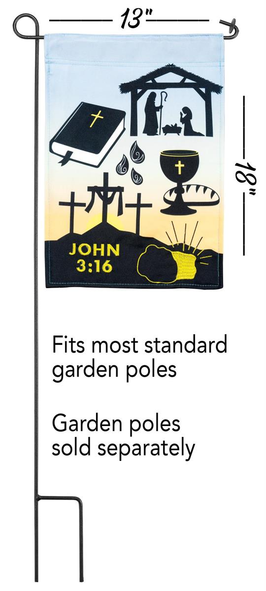 Flag Life Of Christ Polyester 13x18 by Dicksons, product view 2