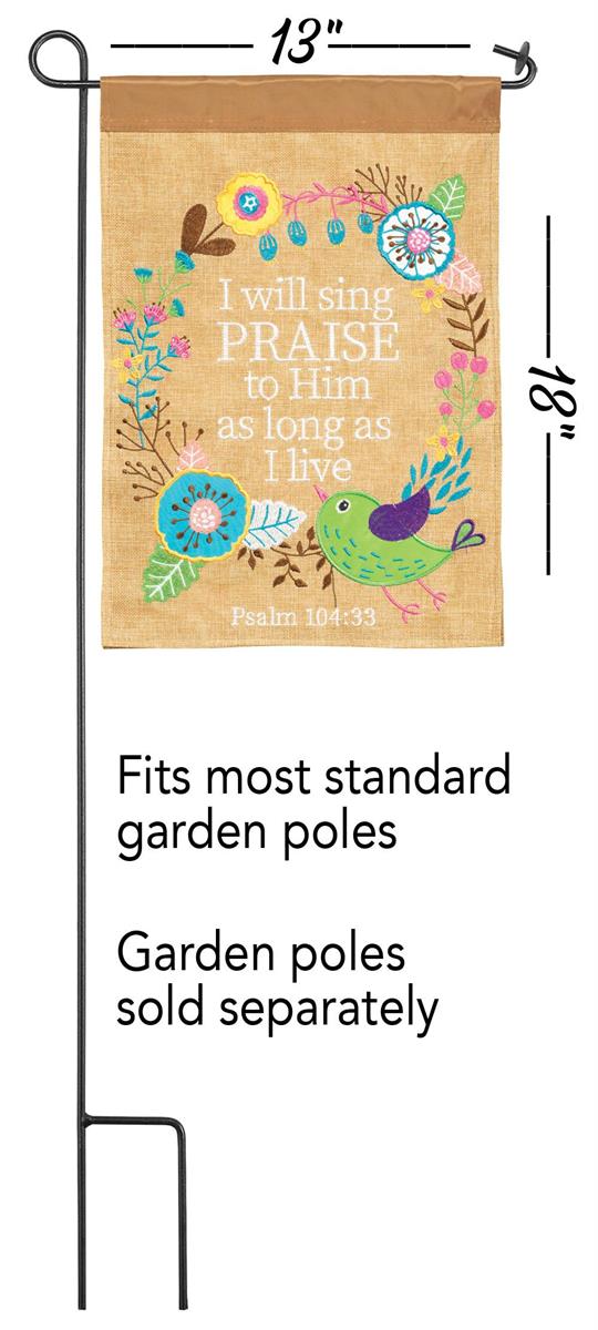 Flag I Will Sing Praise To Him 13x18 by Dicksons, product view 2
