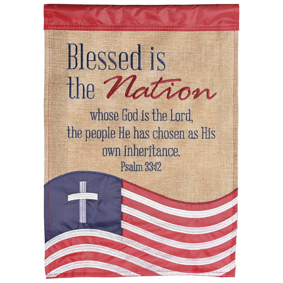 Flag Applique Blessed Nation 13x18 by Dicksons