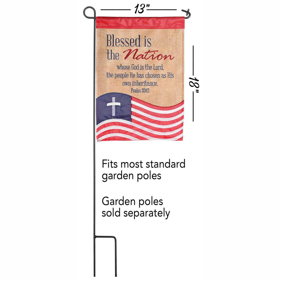 Flag Applique Blessed Nation 13x18 by Dicksons, product view 2