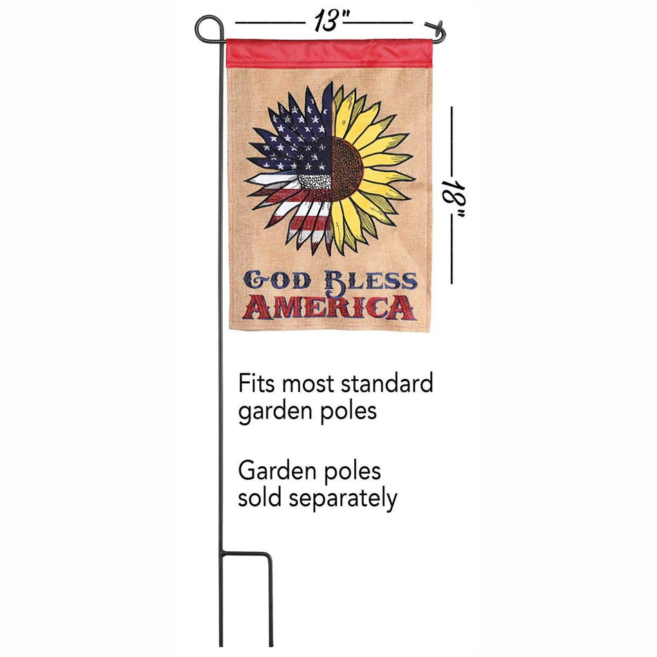 Flag God Bless America Burlap 13x18 by Dicksons, product view 2