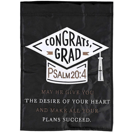 Flag Congrats Grad Psalm 20:4 13x18 by Dicksons