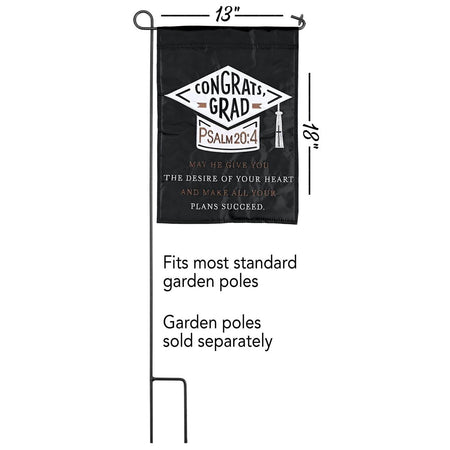 Flag Congrats Grad Psalm 20:4 13x18 by Dicksons, product view 3