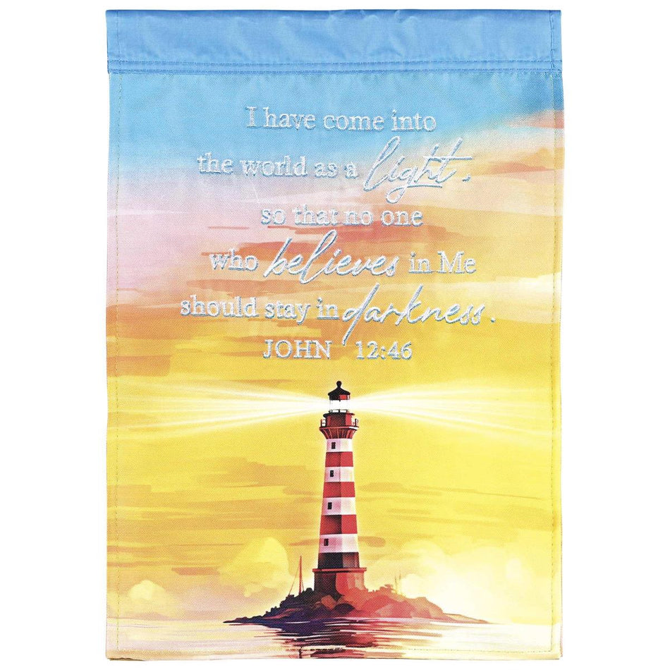 Flag Lighthouse John 12:46 13x18 by Dicksons